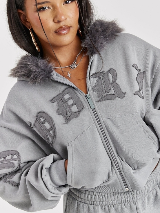 Hoodrich Sweaters - Drea Faux Fur Cropped Jacket